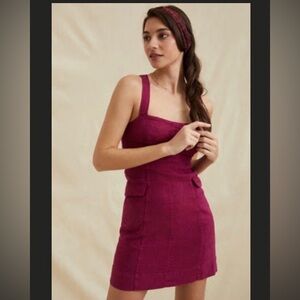 Anthropologie Fuchsia Mini Dress